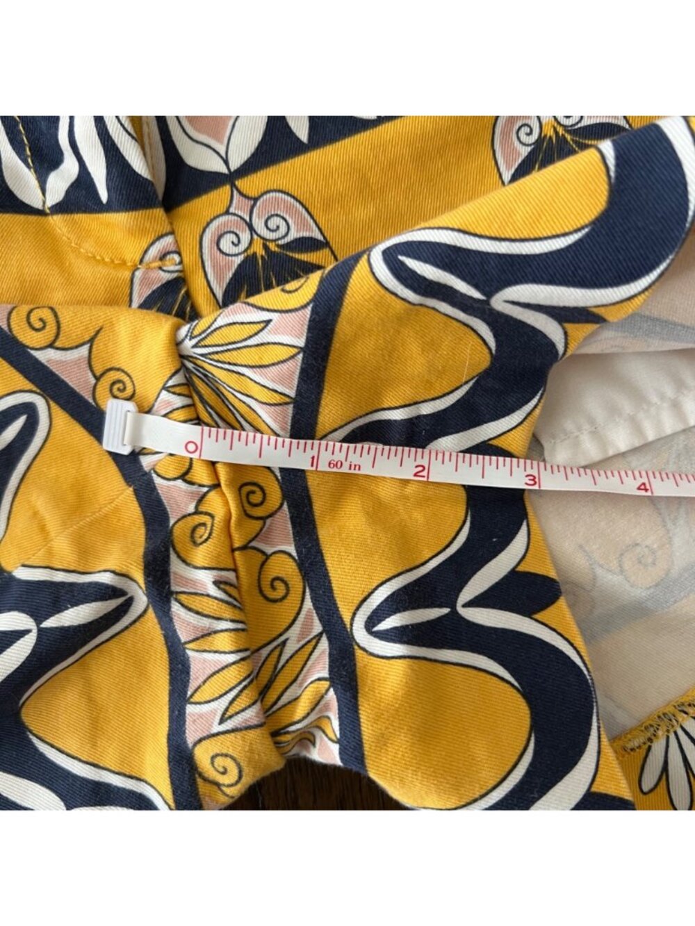 J.Crew Stretch City Fit Yellow Tile Palm Print Chino Shorts Holiday 2013 Size 4 - Picture 6 of 8